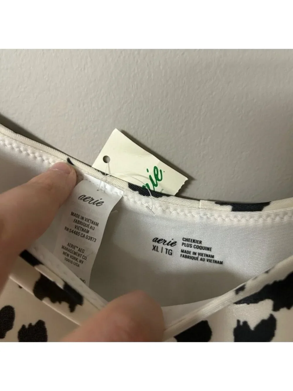 Aerie‎ Leopard Print High Cut Cheeky Bikini Bottoms